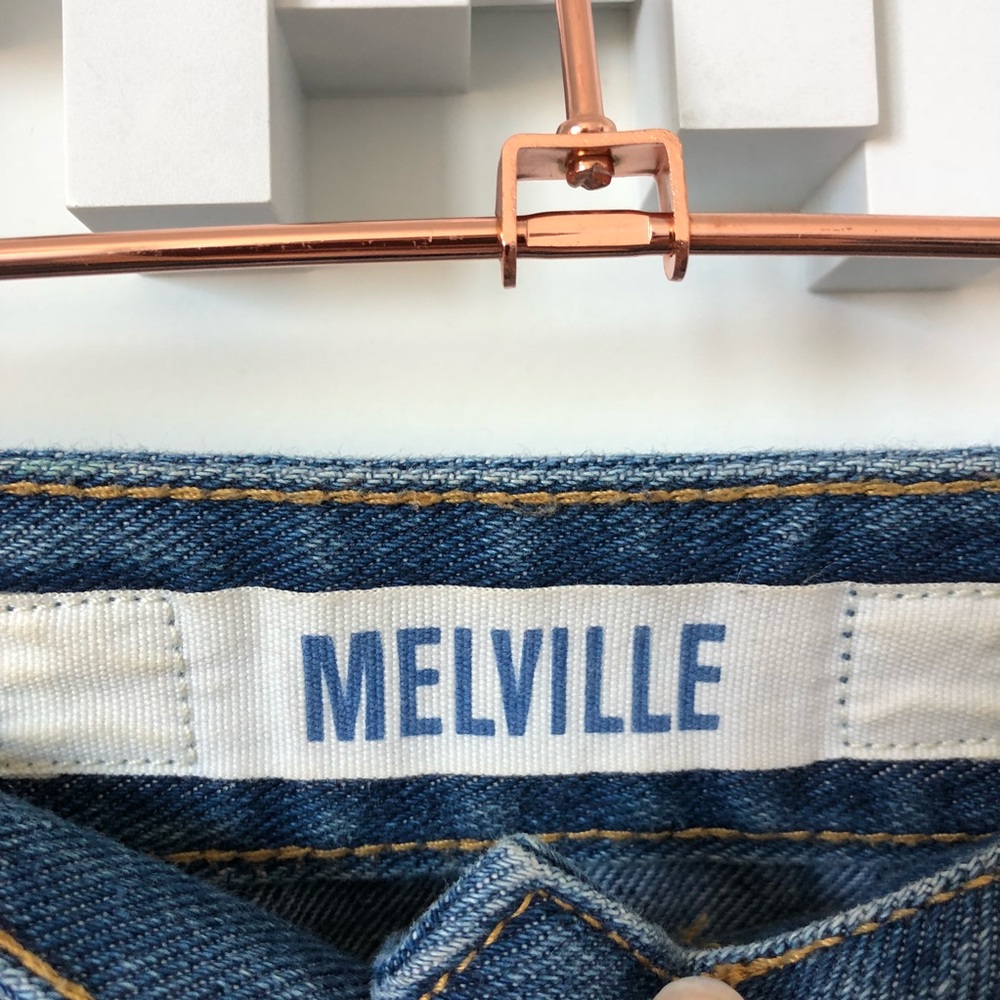 Brandy Melville • circle jean skirt / snap-up - Picture 3 of 6